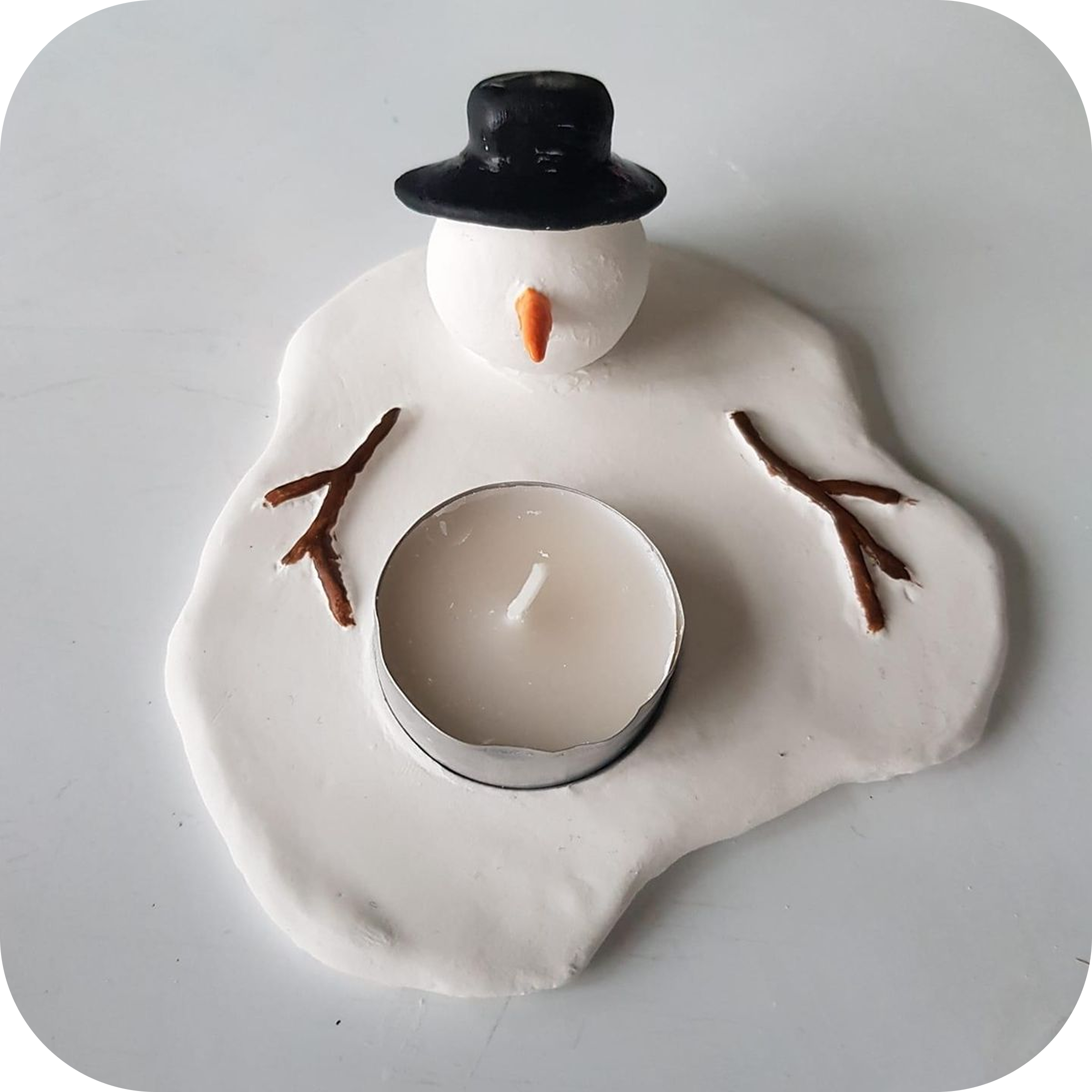 Snowman Candle Holder